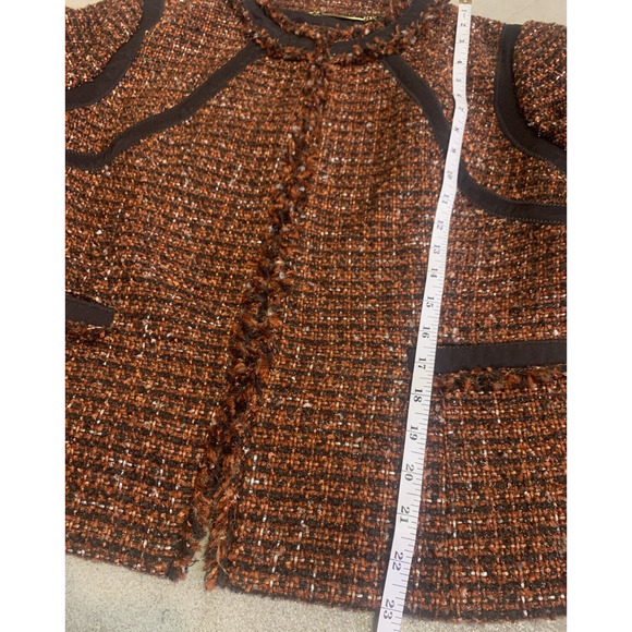 Chico's Black Label Textured Blazer Womens Size 1 (8-10) Woven Business Jacket - Picture 11 of 12